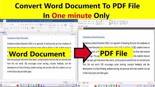 How to convert word document into pdf file [upl. by Cully735]