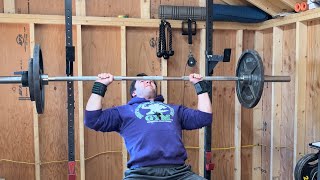 ATTEMPTING A 185lb84kg Overhead press [upl. by Ymrej]