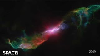 Watch the R Aquarii binary star system evolve in Hubble imagery timelapse [upl. by Ellehcan475]