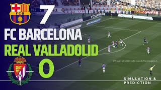 FC Barcelona 70 Valladolid  LaLiga 2425  SimulaciónRecreación eFootball [upl. by Haslam]