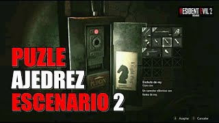 Resident Evil 2 Remake Puzle Piezas Ajedrez Escenario 2 [upl. by Ilene67]