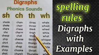 consonant digraphs digraphs and blends  sh ch th wh words [upl. by Ahsatniuq375]