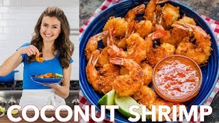 🍤Easy Coconut Shrimp Recipe with 2Ingredient Dipping Sauce 🍤 [upl. by Missy742]