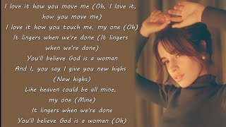 CamiIa Cabello  God Is A Woman Lyrics [upl. by Bravin]