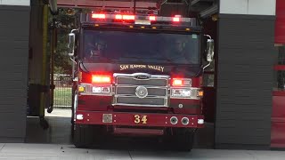 TILLER DRIFT San Ramon Valley Fire Protection Dist BRAND NEW Truck 34 Responding [upl. by Annayar]