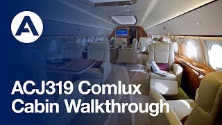 ACJ319 Comlux Cabin Walkthrough [upl. by Gillie]