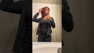 Bantu Knot Out grwm quickhairstyle naturalhairstyles hairjourney angelcarmen viralshortsvideo [upl. by Dnomra]