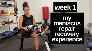 WEEK 1 MENISCUS ROOT TEAR RECOVERYDCFitt [upl. by Idnarb713]