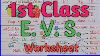 Evs 1 class Worksheet  Evs me bacchon ko kya padhaye  1 class EVS  EVS worksheet class 1  viral [upl. by Luhem244]