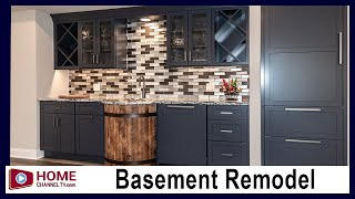 Basement Remodel with Custom Kitchenette  Basement Remodeling  Renovation Ideas  Interior Design [upl. by Audra100]