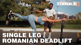 TANK M1 Push Sled Exercises Single Leg Romanian Deadlift [upl. by Blaseio]