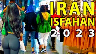 Amazing Nightlife of Iranian people In Isfahan City  walking tour 2023 [upl. by Trill]