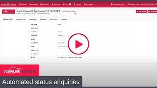 StudyLink Connect  Capture  Automated status enquiries [upl. by Aratahc838]