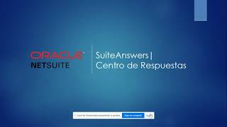 Curso Básico Oracle Netsuite 13 Respuesta de Netsuite  SuiteAnswers [upl. by Amity433]