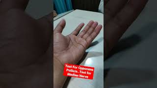 Test For Opponens PollicisTest for Median Nerve Dr Sai Chandra MBBS DNB Ortho [upl. by Reedy]