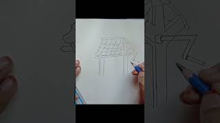 Water well drawing with pencil waterwell well pencildrawing [upl. by Nino]