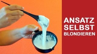 Ansatz braun auf blond selber färben  Platin ohne Gebstich  Haare blondieren Tutorial  Anleitung [upl. by Janice300]