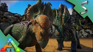 PACHYRHINOSAURUS VS TRIKE  200 V 50 EPIC BATTLE  Ark Survival Evolved [upl. by Mellie]