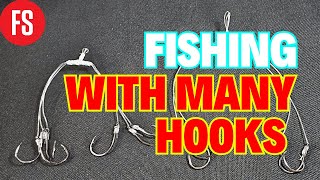 How To Tie Six Hooks on Heavy Mono Line  Fishing Skills  Fishing Knot  Fishing  Fishing Video [upl. by Dash76]