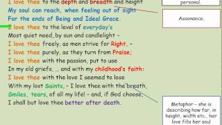 GCSE Poetry Sonnet 43 revision [upl. by Dnalwor24]