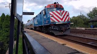 Chicago Metra Commuter Trains in Wheaton Illinois  8132019 [upl. by Anilejna]