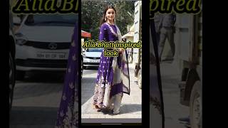 Alia Bhatt inspired ethnic wear  Alia Bhatt looks  Alia Bhatt suit anarkali pics shorts viral [upl. by Ecienaj108]