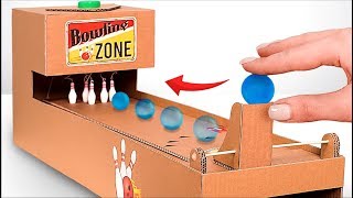 How to Make Interactive Bowling Game From Cardboard [upl. by Malin88]