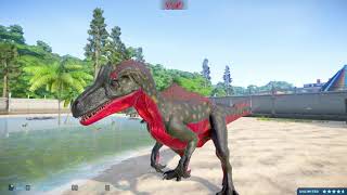 Fighting T Rex Battle Dinosaur Mosasaurus Therizinosaurus Evolution Monster Jurassic World Dominion [upl. by Powe]