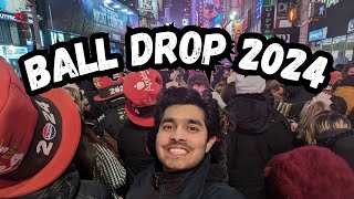 I Attended NYC New Year Ball Drop 2024 At Times Square🎊 [upl. by Valaree]