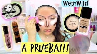 PROBANDO MAQUILLAJE WETNWILD BASE POLVO CORRECTOR ♥BeautybyNena [upl. by Yrreiht]