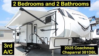 New Fifth Wheel RV with 2 Bedrooms 2025 Coachmen Chaparral 381DBL [upl. by Marciano981]