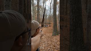 Shooting 40 yards with Mongolian Horn Bow and thumb draw archery horsebow hornbow compositebow [upl. by Michele693]