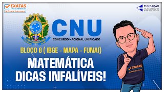 Concurso CNU Bloco 8 Matemática  Dicas Infalíveis [upl. by Kantos975]