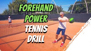 2Hand Forehand Power Tennis Drill [upl. by Euqinamod]