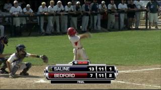 MHSAA Baseball Div 1 Regional Final Bedford vs Saline Webclip [upl. by Garvey754]