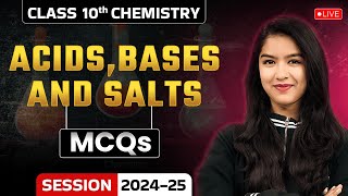 Acids Bases amp Salts Mcqs  Class 10 Chemistry Chapter 2  Chemistry by Anjali Maam [upl. by Nosro]