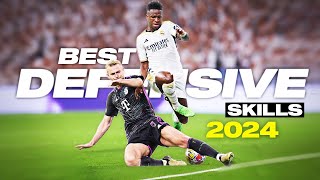 Crazy Defensive Skills amp Tackles in Football 2024 [upl. by Guglielma]