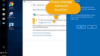 Change a Network Location using HomeGroup Windwos 10 [upl. by Antonie242]