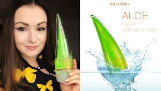 Aloe Facial Cleansing Foam by Holika Holika  Review update [upl. by Clippard598]