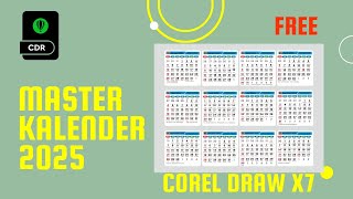 MASTER KALENDER 2025 RESMI FREE  COREL DRAW X7 [upl. by Ppik128]