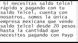 Cómo comprar saldo Telcel con Paypal [upl. by Yvan]