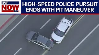 Police chase ends with pit maneuver in Southern California  LiveNOW from FOX [upl. by Bradski478]