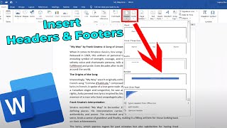 How to Insert and Edit Headers and Footers in Microsoft Word [upl. by Keary]