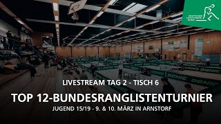 DTTB TOP 12Ranglistenturnier 2024 in Arnstorf I Tag 2  Tisch 6 [upl. by Zaraf]