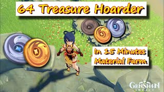 64 Treasure Hoarder in 15 Minutes Genshin Impact Material Farm [upl. by Yenaled]