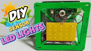 Solar LED Light with Sensor  DIY Wall LED Light  Innovation Project Ideas for Students [upl. by Kanor]