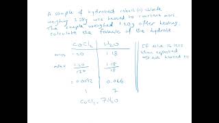 CCEA GCSE Chemistry Calculating the degree of hydration [upl. by Athelstan715]