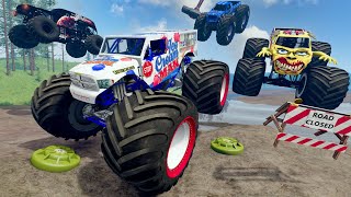 Monster Truck Mud Battle 54  BeamNG Drive  Griffs Garage [upl. by Mose]