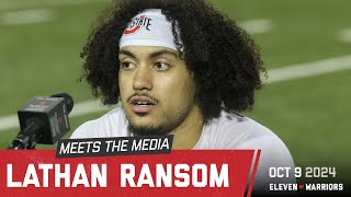 Lathan Ransom talks about Ohio State preparing to face Oregon the Ducks WRs [upl. by Ynad247]