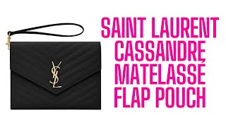 Saint Laurent Cassandre Matelasse Flap Pouch 🛍️🤩 [upl. by Ramsden54]